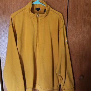 Men's Jack Nickolas Mustard yellow golf fleece pull-over XL